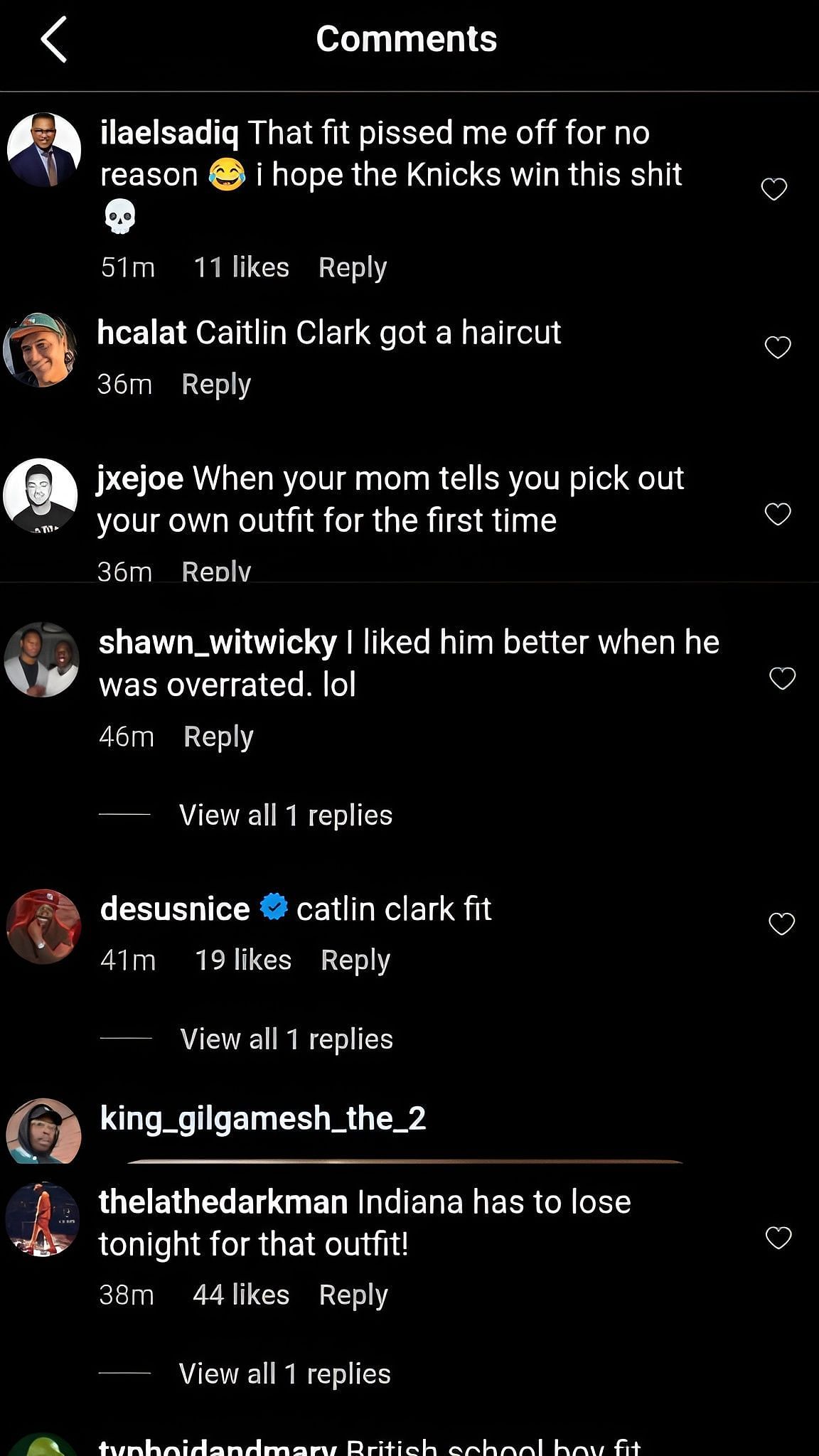 Fans react to Tyrese Haliburton's outfit. (Credits: IG/NBA)